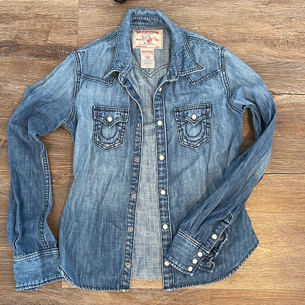 True religion denim shirt